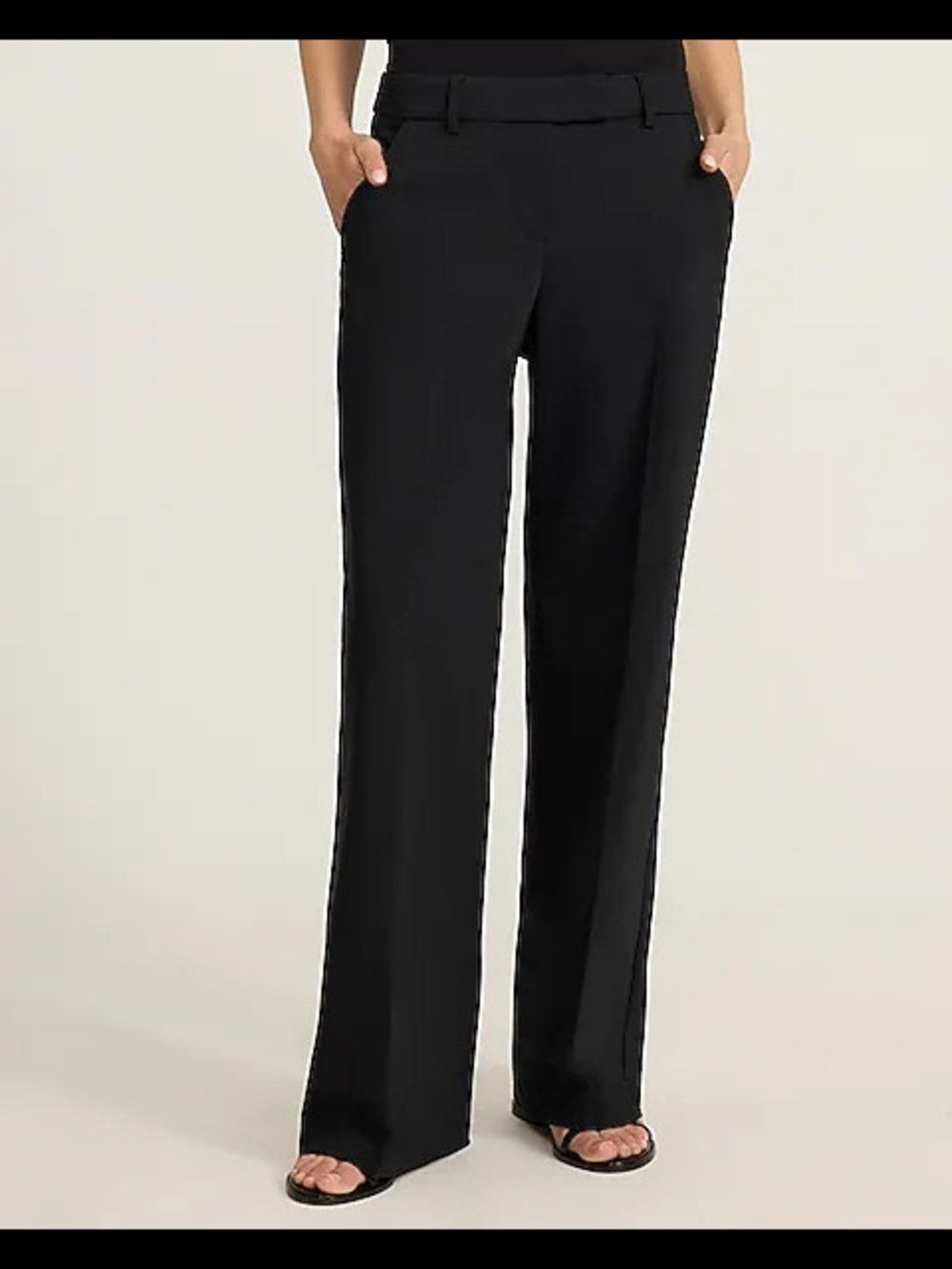 Black Editor Stretch Mid Rise Trouser
